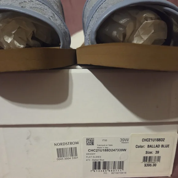 Chloe Woody Lace Sandal Size 39 Ballad Blue - Picture 6 of 6